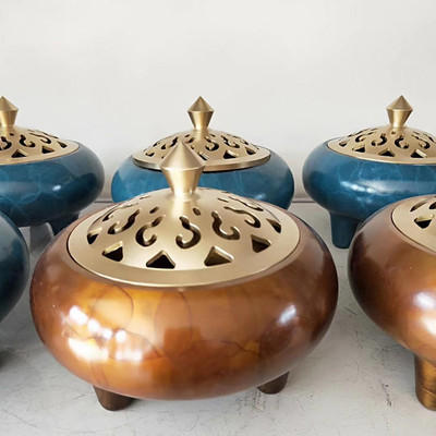 妙緣雕塑 定制銅鐵香爐，融合傳統(tǒng)工藝與創(chuàng)意設(shè)計